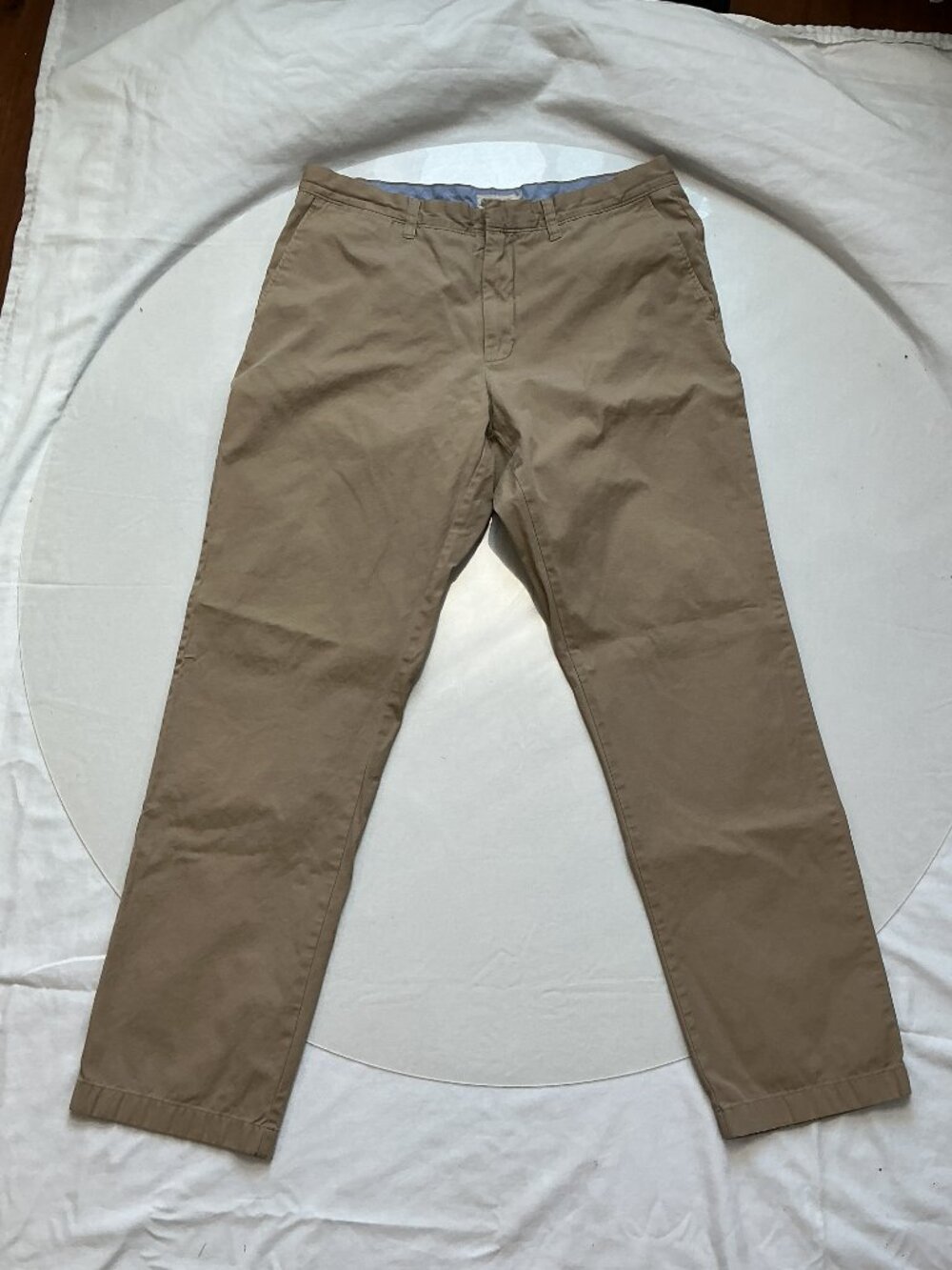 J.Crew Classic Fit 100% Cotton Chino Pants Khaki Tan Men’s 34x32 Straight Leg - Picture 3 of 14